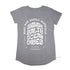 The Sound Appeal, Women’s Long Curve Australian Cotton T Shirt, Grey Marle, Back