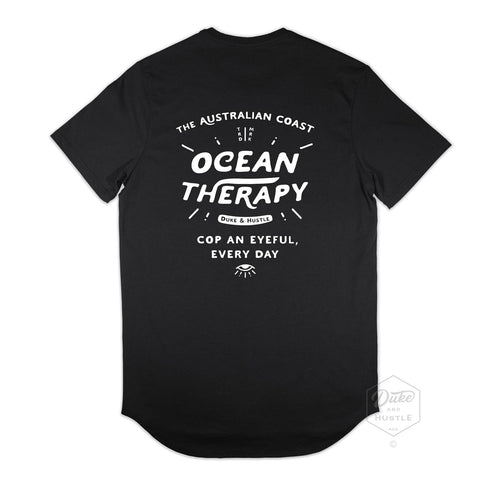 The Deep See, Men’s Graphic T Shirt on Australian Cotton, Black, Back