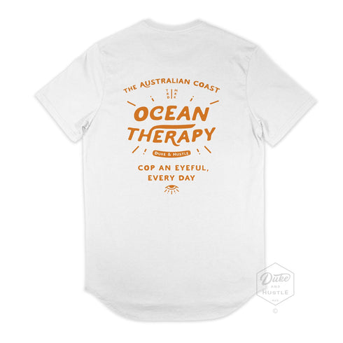 The Deep See, Men’s Graphic T Shirt on Australian Cotton, White, Front