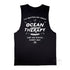 The Deep See, Men’s Graphic Muscle Tank, Flat Lay, Black, Back