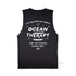 The Deep See, Women’s Graphic Muscle Tank, Flat Lay, Black, Back