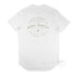 Men’s Graphic Typography Printed T-shirt, White, Back, Laid Flat