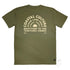 Coastal Culture Graphic Tee, eggshell coloured print on Khaki Classic Fit Cotton T Shirt, back