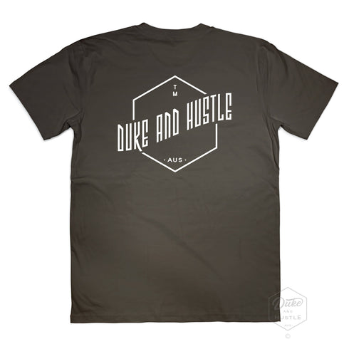 Men’s Graphic Typography Printed Classic Fit Unisex T-shirt, Coal, Back