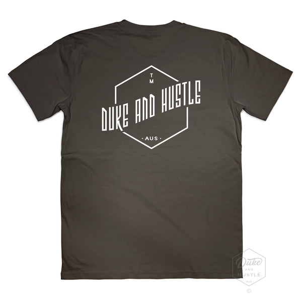 Men’s Graphic Typography Printed Classic Fit Unisex T-shirt, Coal, Back