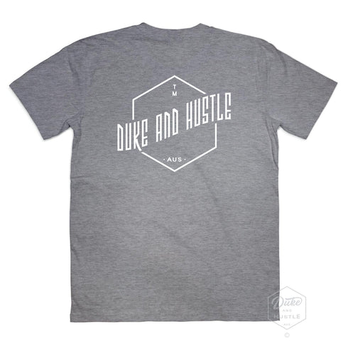 Men’s Graphic Typography Printed Classic Fit Unisex T-shirt, Grey Marle, Back