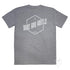 Men’s Graphic Typography Printed Classic Fit Unisex T-shirt, Grey Marle, Back