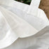 Close up of premium cotton tote showing stitched handles